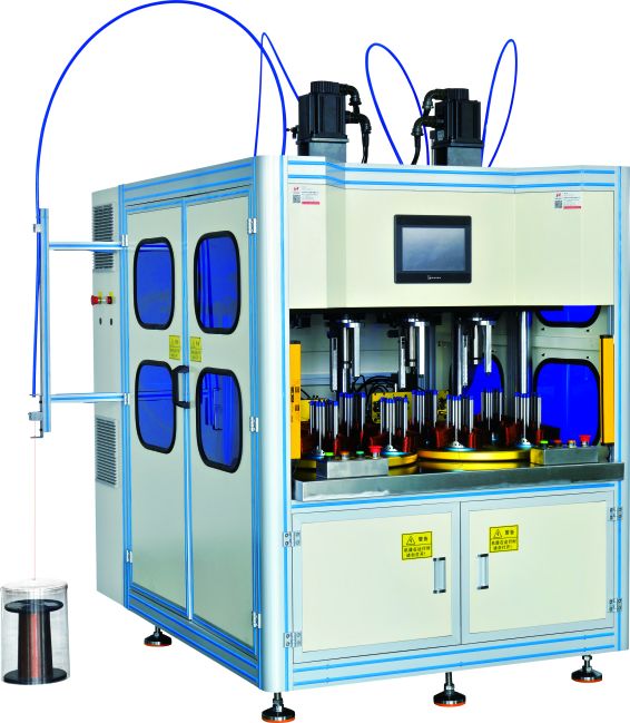 四頭八工位雙轉盤立式繞線機